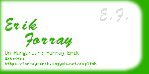 erik forray business card